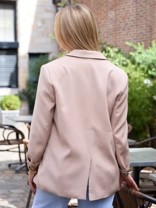 Fashion Juste Elles Blazer Laura Camel/Léopard