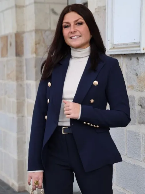 Discount Juste Elles Blazer Nour Marine