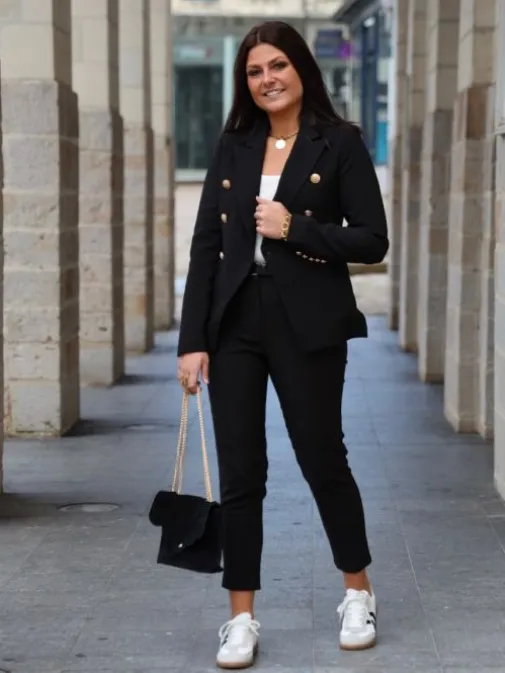 Best Sale Juste Elles Blazer Nour Noir