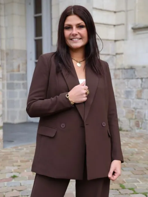 Best Sale Juste Elles Blazer Ophelie Chocolat