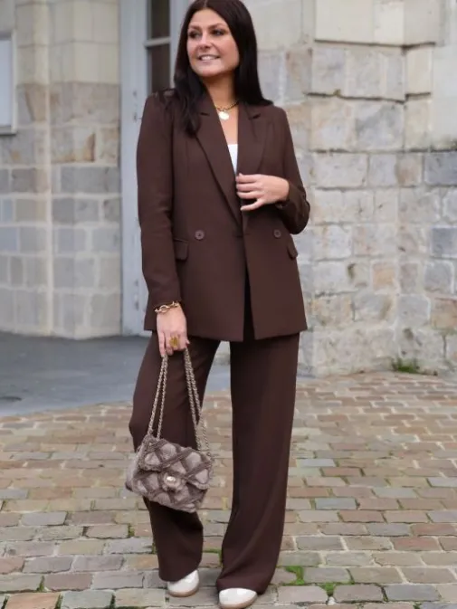 Best Sale Juste Elles Blazer Ophelie Chocolat