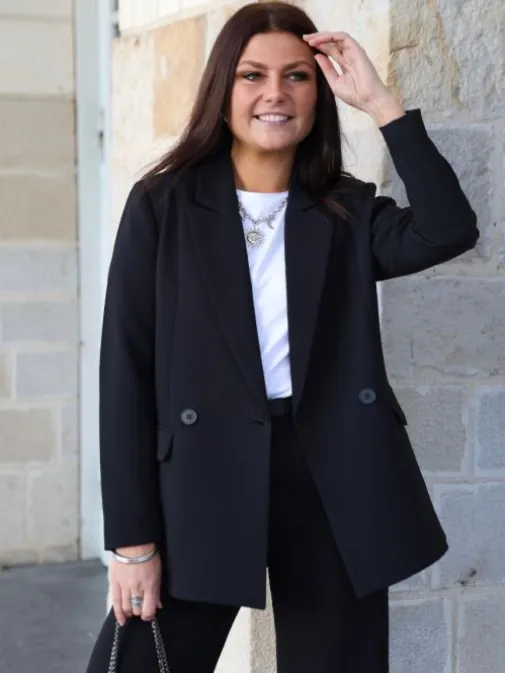 Clearance Juste Elles Blazer Ophelie Noir