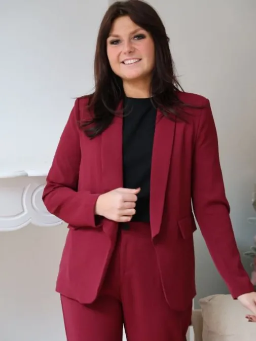 Sale Juste Elles Blazer Ornella Bordeaux