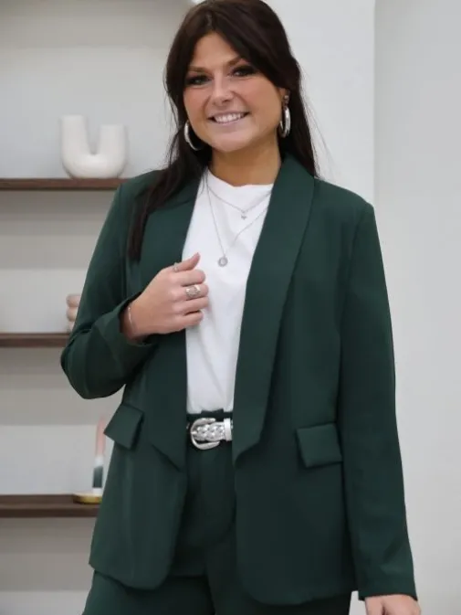 Fashion Juste Elles Blazer Ornella Vert sapin