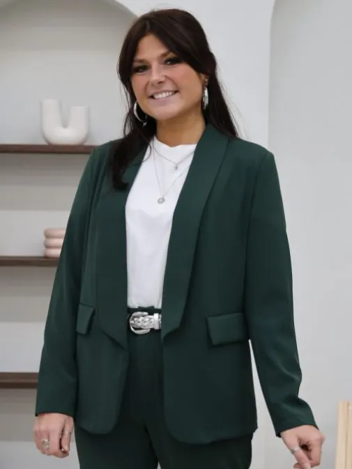 Fashion Juste Elles Blazer Ornella Vert sapin