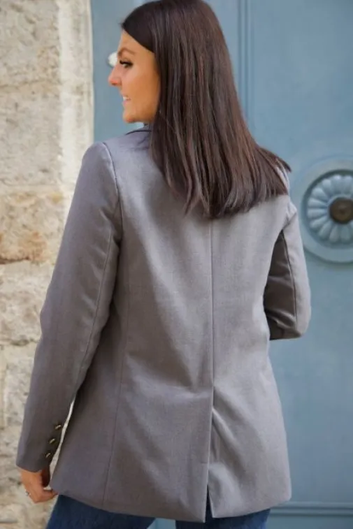 Sale Juste Elles Blazer Victoire Gris