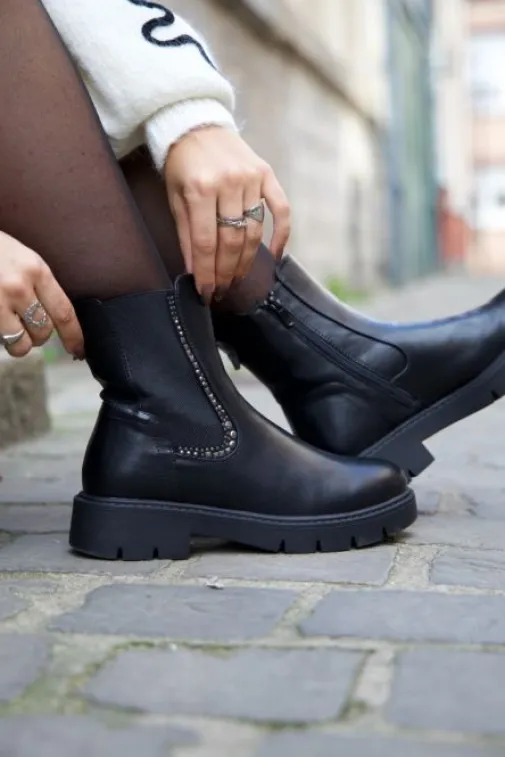 Best Juste Elles Boots Amel Noir