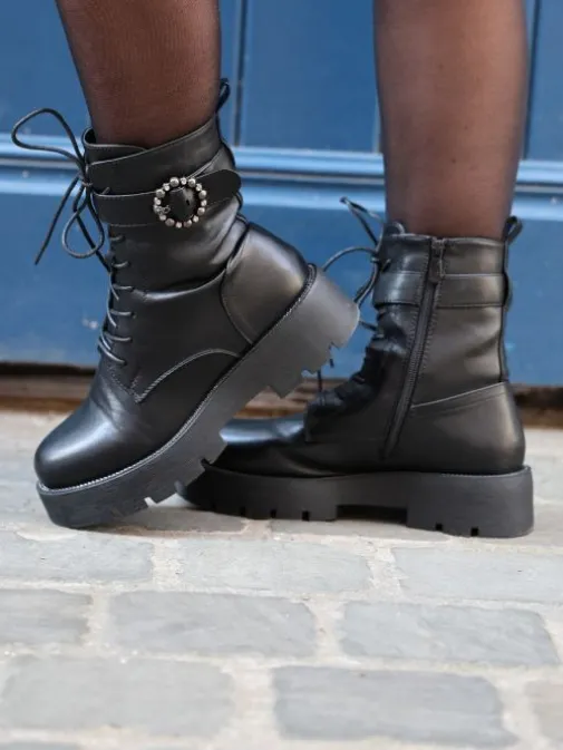 Sale Juste Elles Boots Julia Noir