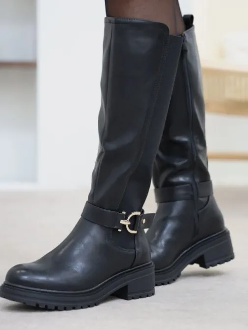 Outlet Juste Elles Bottes Eva Noir