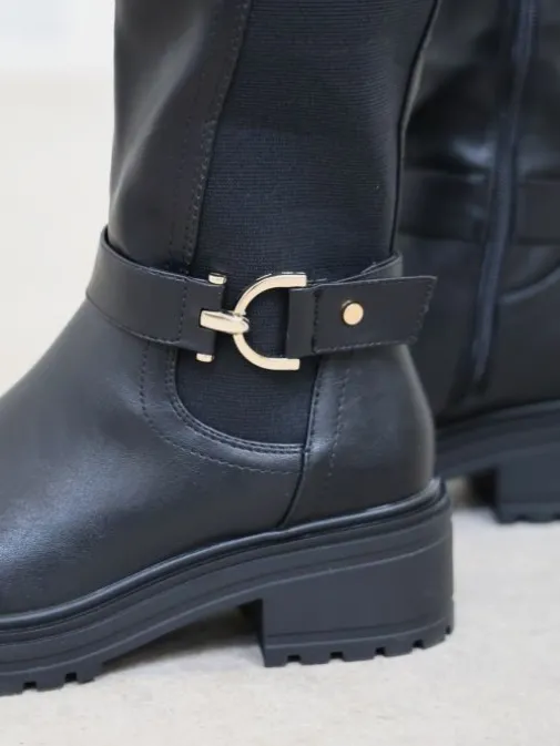 Outlet Juste Elles Bottes Eva Noir