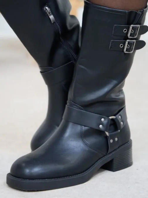 Outlet Juste Elles Bottes Evy Noir