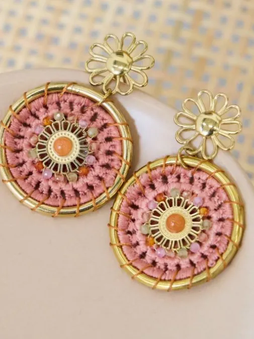 Outlet Juste Elles Boucles d'oreilles Fara Or/Rose