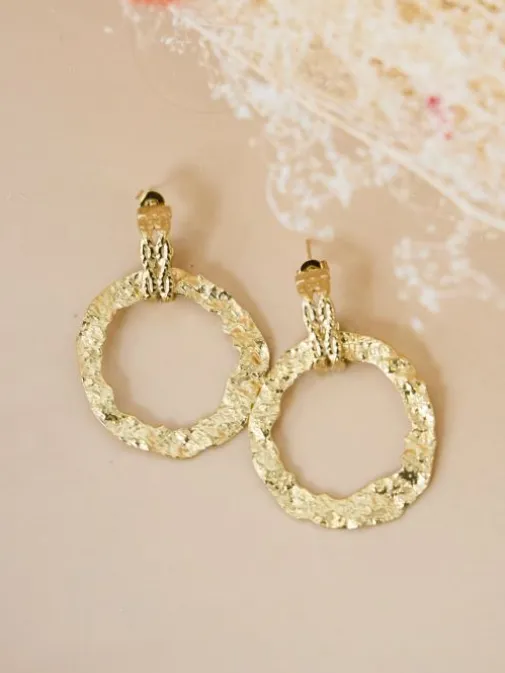 Discount Juste Elles Boucles d'oreilles Manon Or