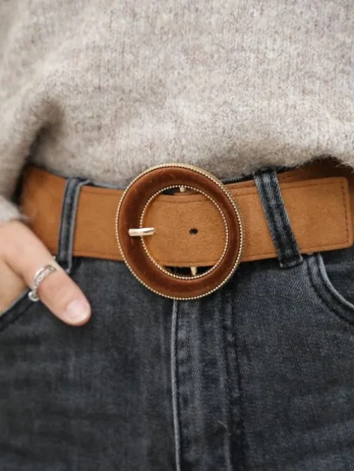 Cheap Juste Elles Ceinture Suzanne Chocolat