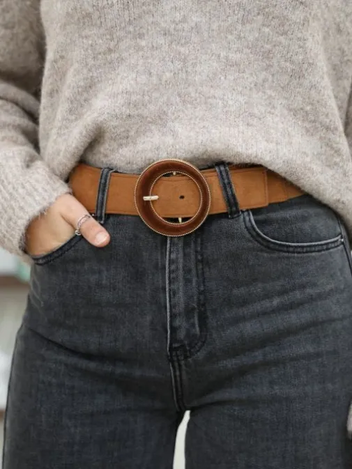 Cheap Juste Elles Ceinture Suzanne Chocolat