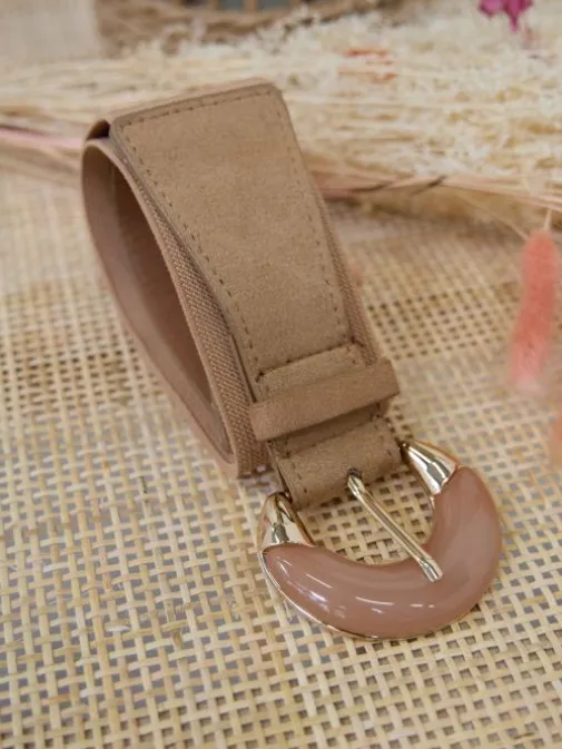 Shop Juste Elles Ceinture Weronika Camel clair