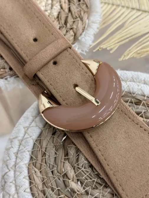 Shop Juste Elles Ceinture Weronika Camel clair