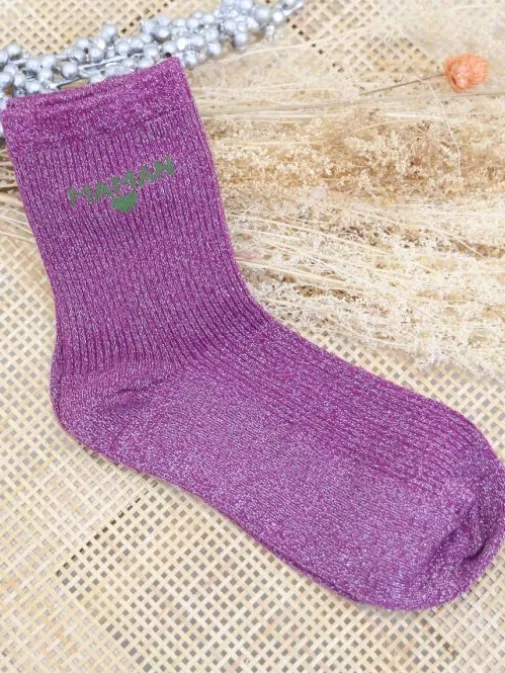 New Juste Elles Chaussettes Maman Violet