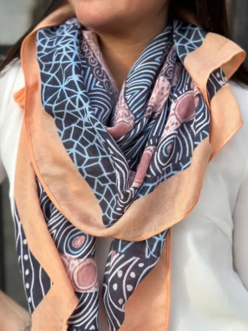 Best Sale Juste Elles Foulard Amira Marine