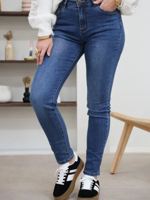 Discount Juste Elles Jean Slim Fit Ava Bleu