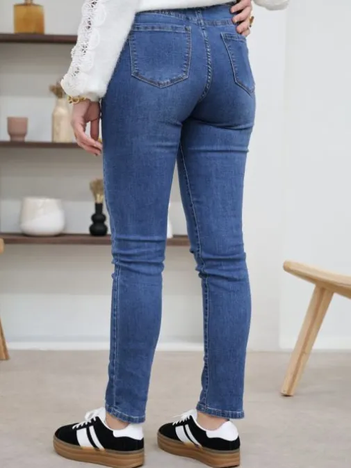 Discount Juste Elles Jean Slim Fit Ava Bleu