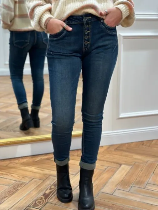 Hot Juste Elles Jeans Carole Bleu