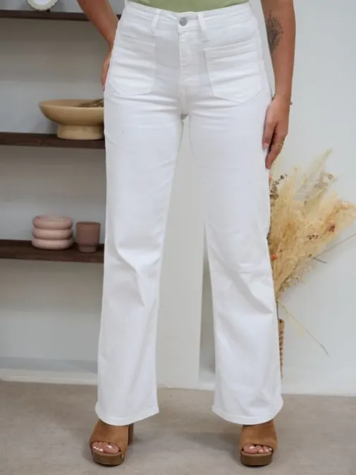 Store Juste Elles Jeans Fanny Blanc