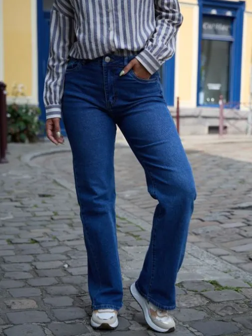 Discount Juste Elles Jeans Flavia Bleu foncé