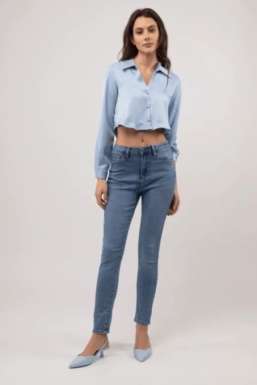 Fashion Juste Elles Jeans Karolane Bleu