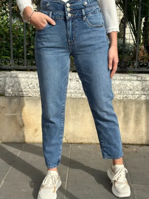 Best Sale Juste Elles Jeans Kathleen Bleu