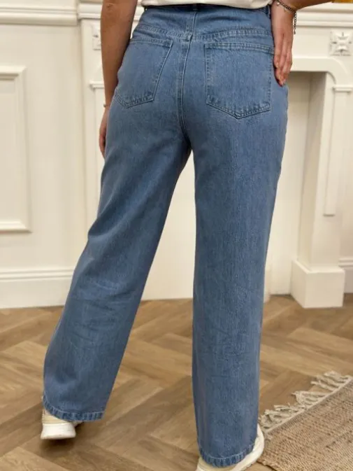 Clearance Juste Elles Jeans Léana Bleu Clair