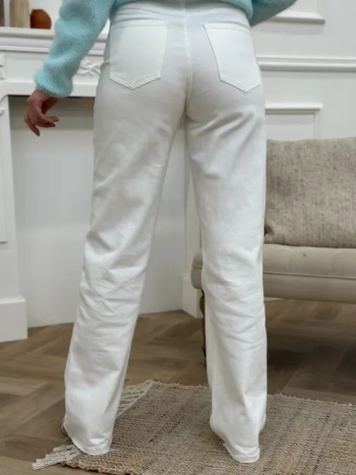 Cheap Juste Elles Jeans Lilian Blanc