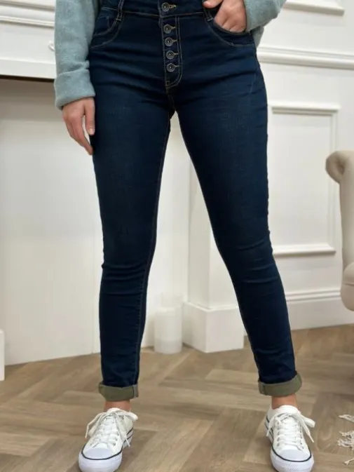 Best Sale Juste Elles Jeans Malia Bleu Foncé