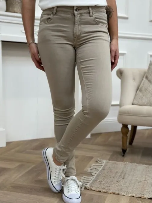 Outlet Juste Elles Jeans Margot Beige