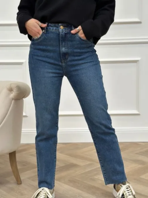 Sale Juste Elles Jeans Tilde Bleu