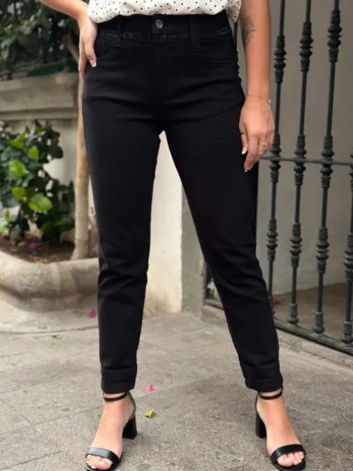 Shop Juste Elles Jeans Téodora Noir