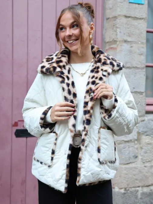 Discount Juste Elles Manteau Apolline Blanc