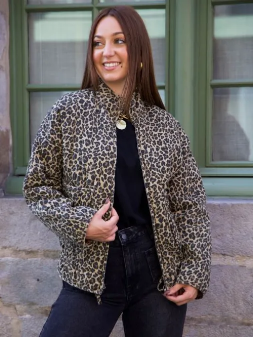 New Juste Elles Manteau Kassy Leopard