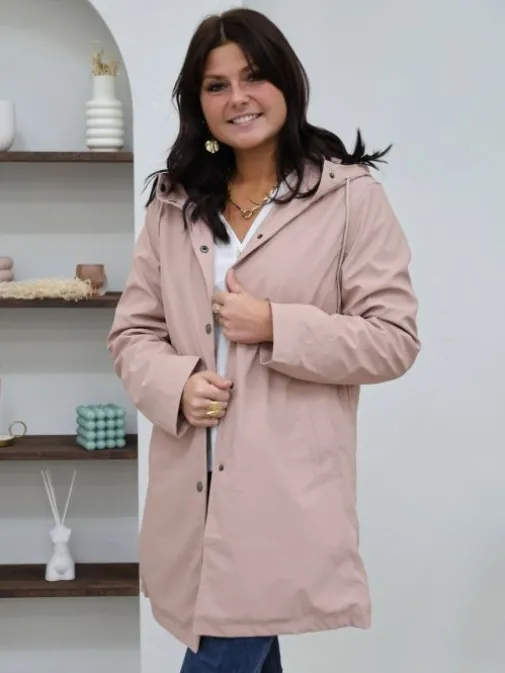 Shop Juste Elles Manteau Lucie Rose