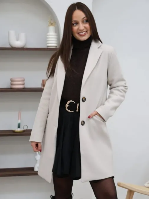 Clearance Juste Elles Manteau Nella Beige