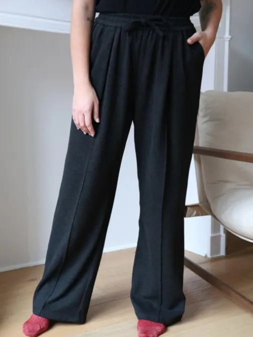 Outlet Juste Elles Pantalon Aude Noir