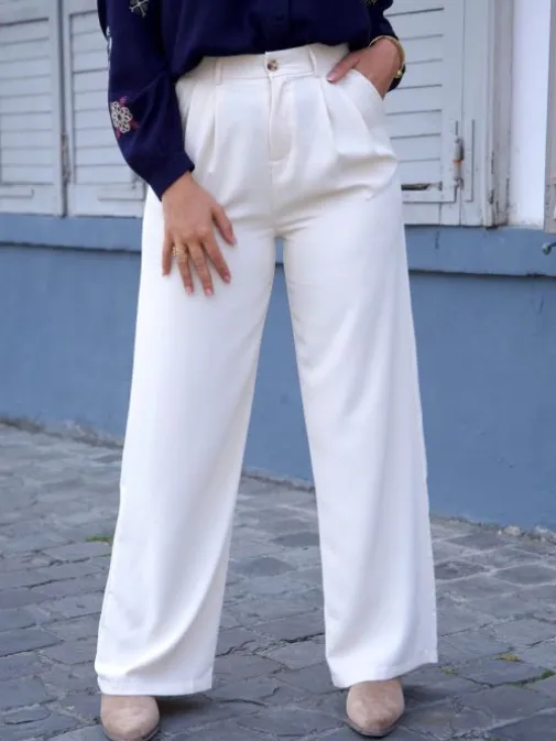 Discount Juste Elles Pantalon Cléa Beige