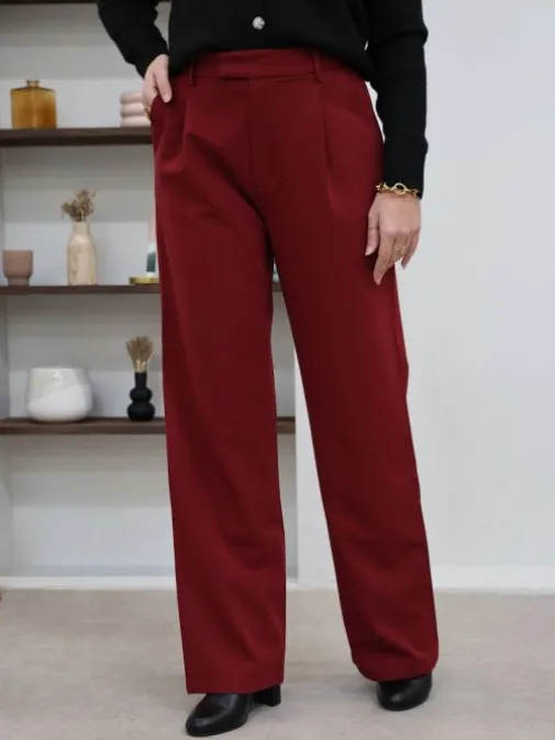 Flash Sale Juste Elles Pantalon Inaya Bordeaux