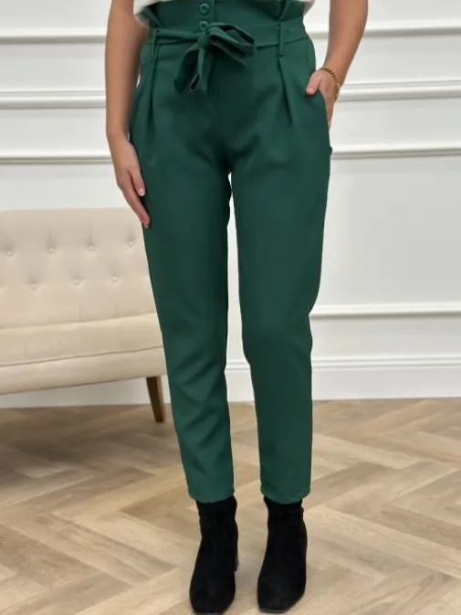 Cheap Juste Elles Pantalon Loralie Vert Sapin