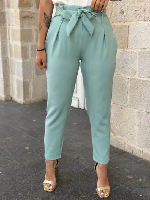 Cheap Juste Elles Pantalon Loralie Vert Sauge