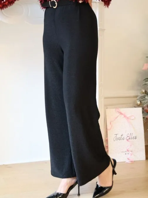 Fashion Juste Elles Pantalon Octavia Noir