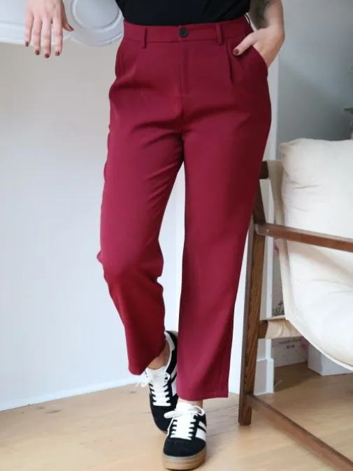 Online Juste Elles Pantalon Ornella Bordeaux