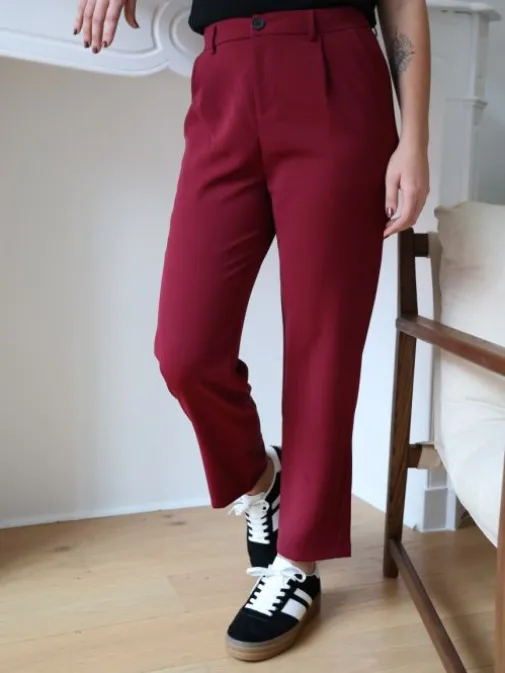 Online Juste Elles Pantalon Ornella Bordeaux