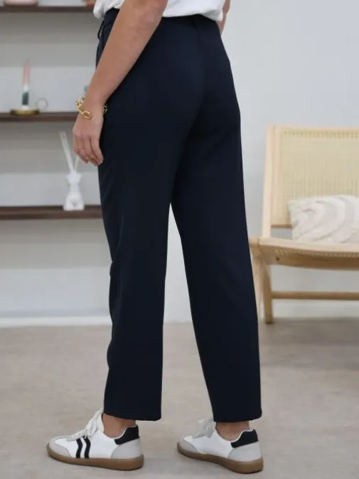 Fashion Juste Elles Pantalon Ornella Marine