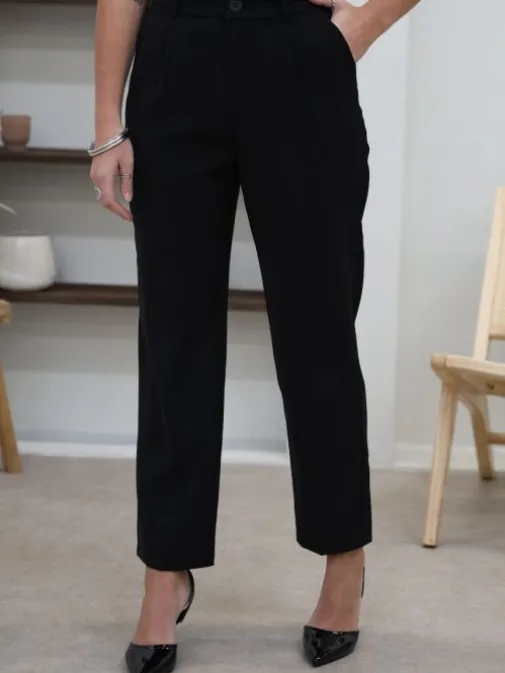 Clearance Juste Elles Pantalon Ornella Noir